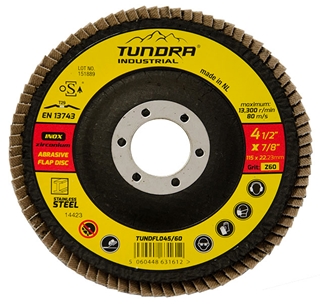 Tundra Industrial 4.5" Flap Disc Z60 Grit