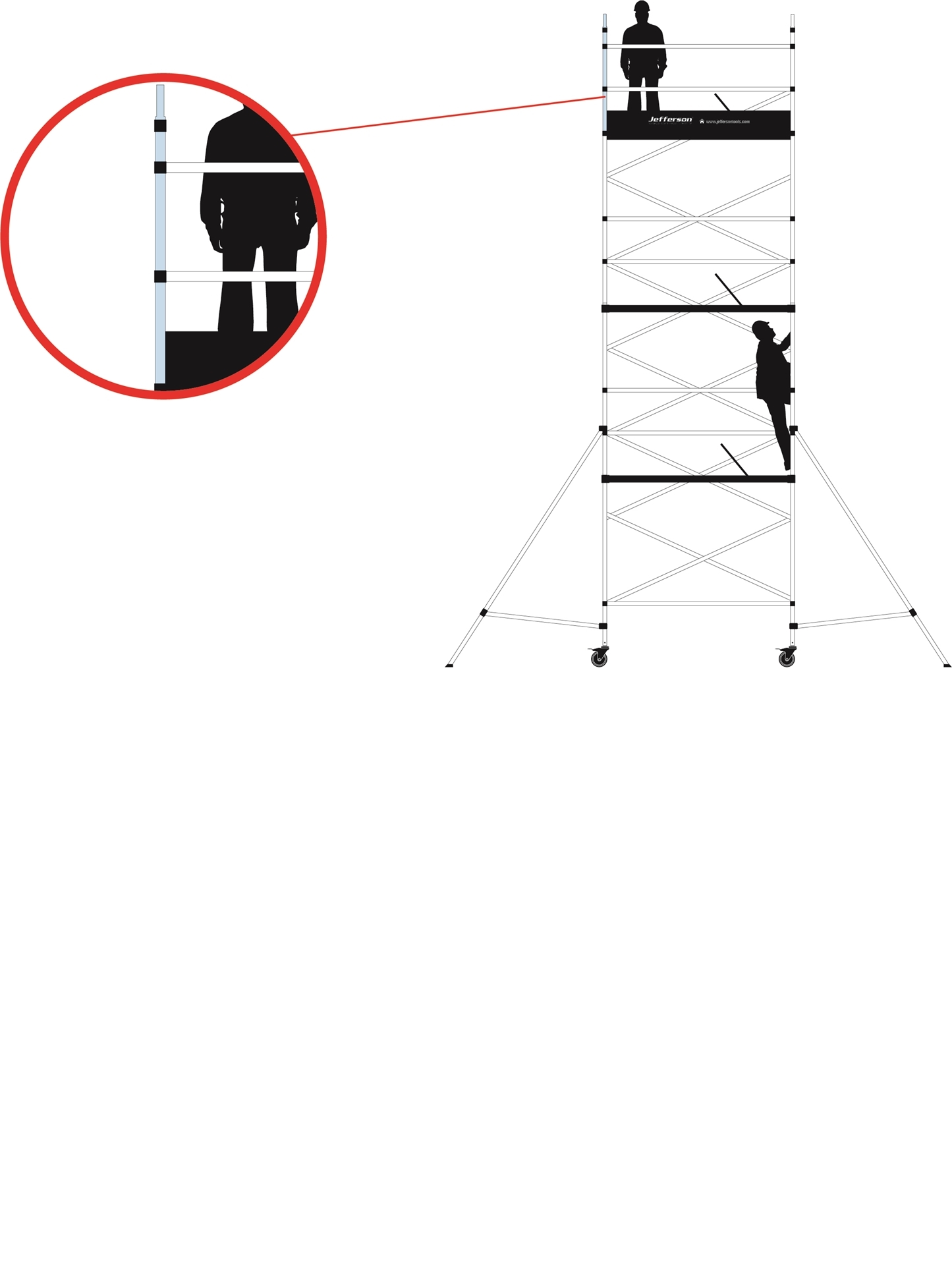 T620-3T 2 Rung Ladder Frame 1450 x 1000mm