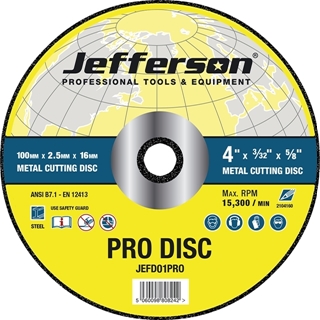 4" Metal Cutting Abrasive Disc 16mm Bore