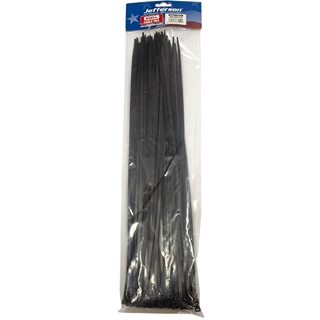 4.8mm x 300mm Black Cable Tie (100 Pack)