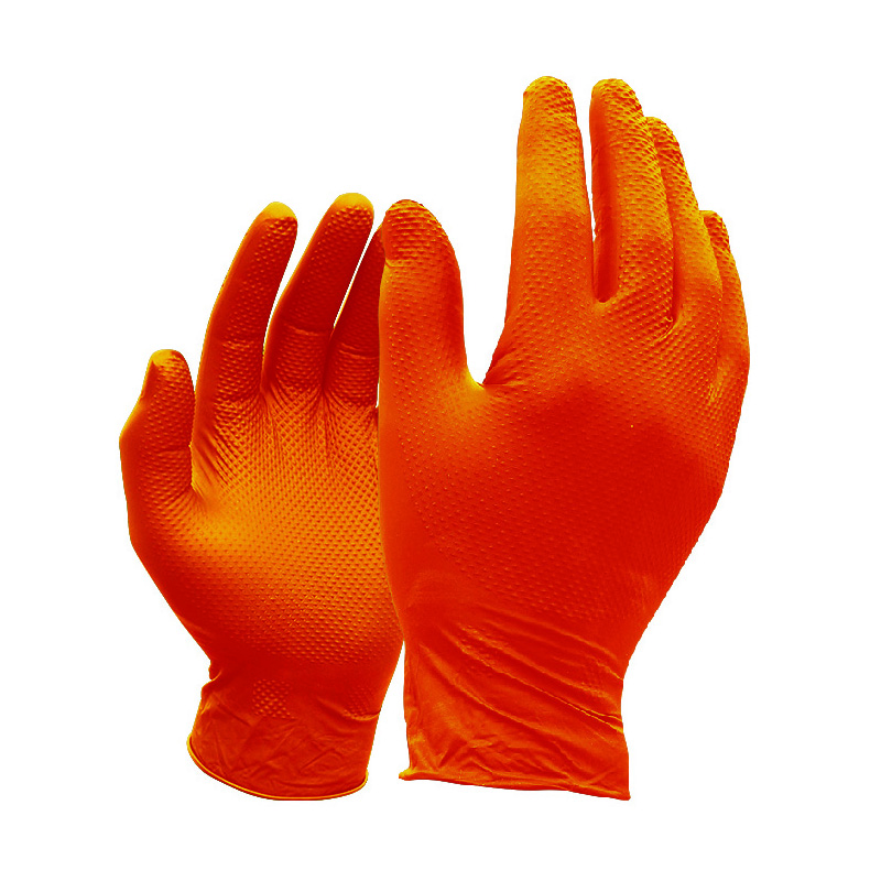 IGNITE ORANGE Heavy Duty Nitrile Gloves